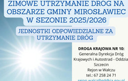 Zimowe utrzymanie dróg w Gminie Mirosławiec 2025/2026