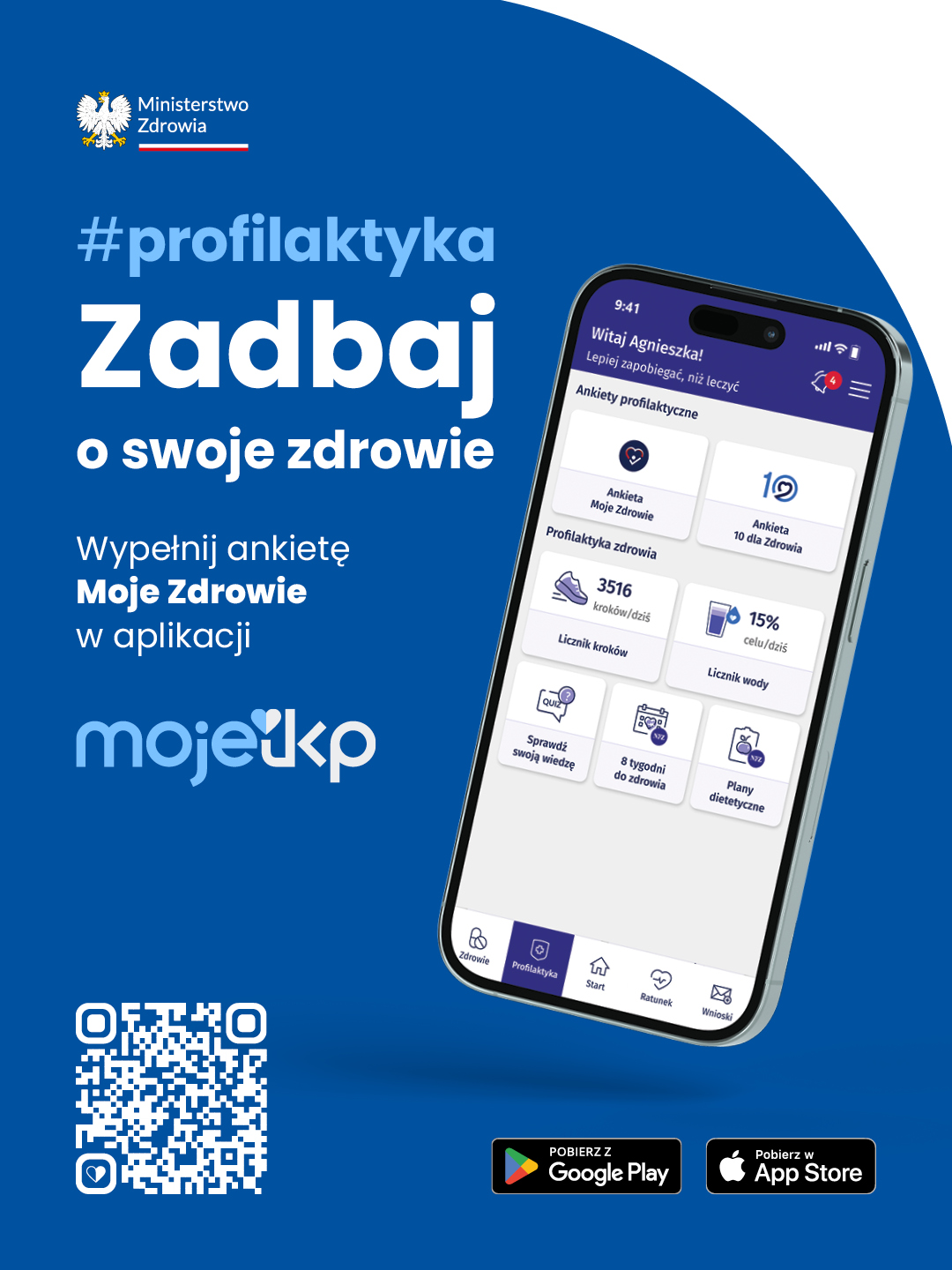 Plakat Kampanii "Profilaktyka - podaj dalej".