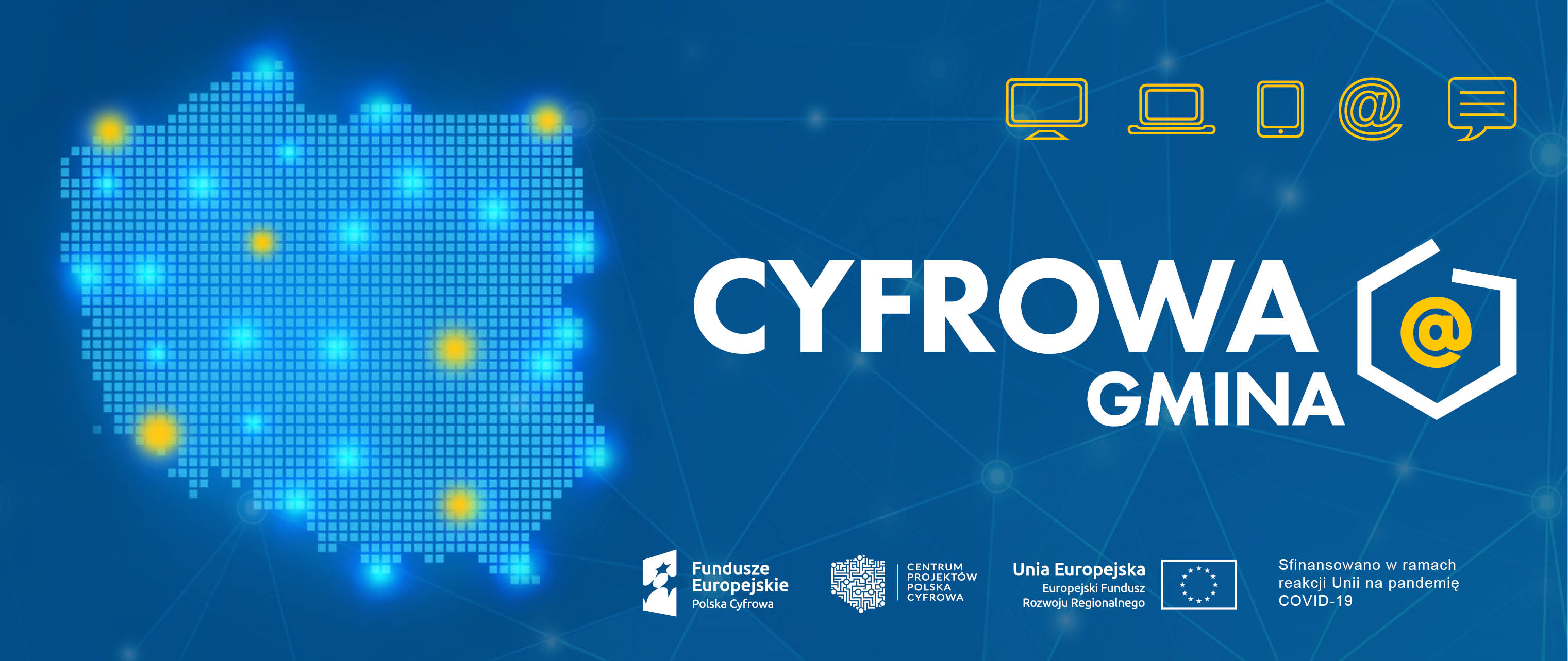 banner Program „Cyfrowa Gmina” - środki UE - EFRR  POPC na tata 2014-2020