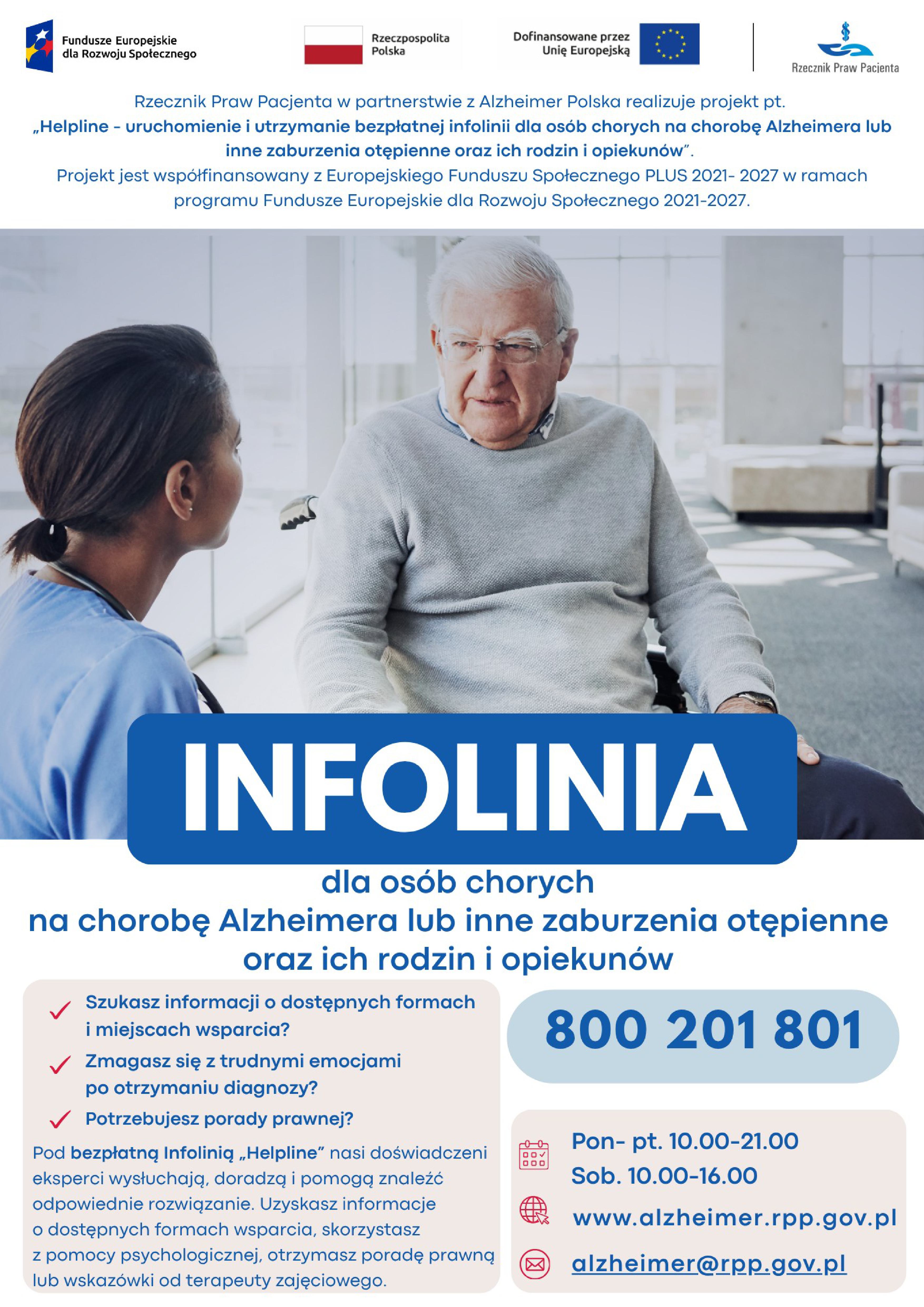Plakat infolinia helpline