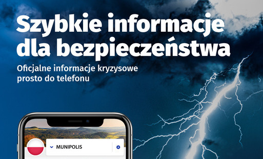 Szybkie informacje dla bezpieczeństwa. Oficjalne informacje kryzysowe prosto do telefonu. 